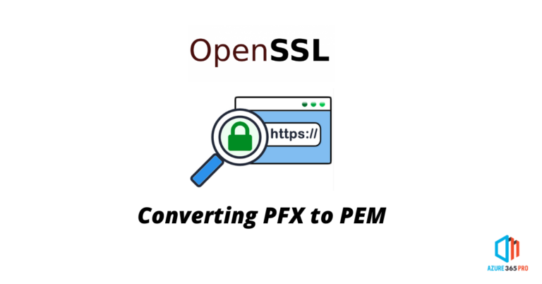 Converting PFX File to PEM file using OpenSSL in Windows 10
