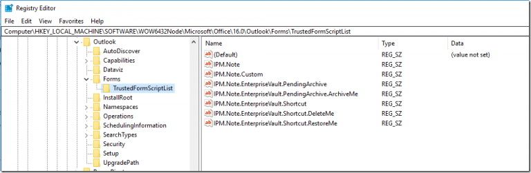 Enterprise vault | Custom Form Script is now disabled by default