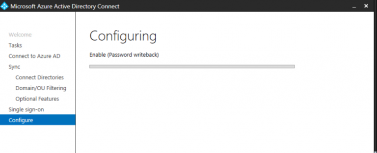 Enable Password Write back on existing Azure AD Connect