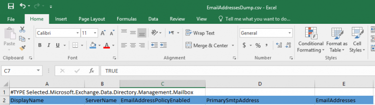 Dump All Proxy Address from Exchange Server