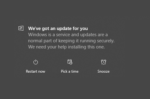 Windows 10 Engaged Restart Group Policy