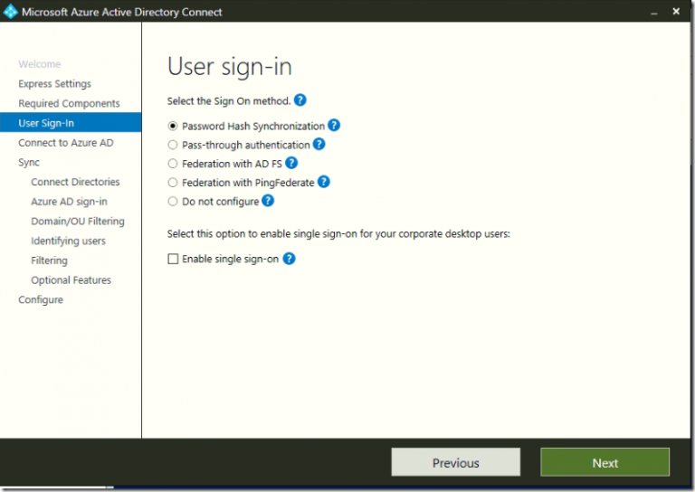 Implementing Azure Active Directory Connect