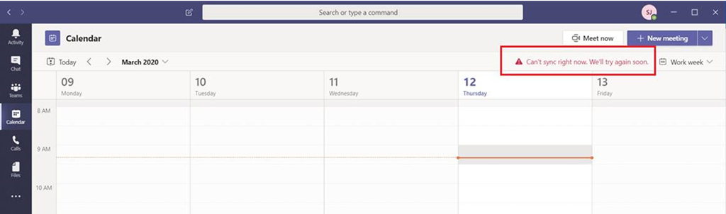 microsoft teams calendar