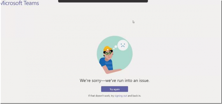 Sign in Issue on Teams Windows Client