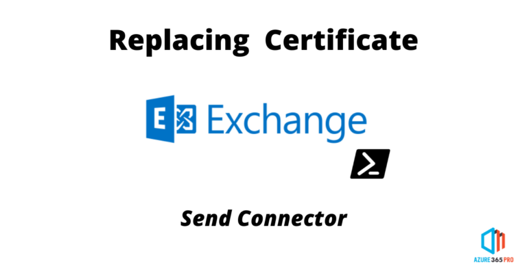Replacing Send Connector Certificate