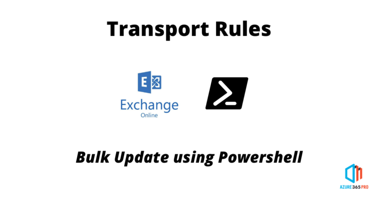 Bulk Update Exchange Online Transport Rules using CSV and PowerShell